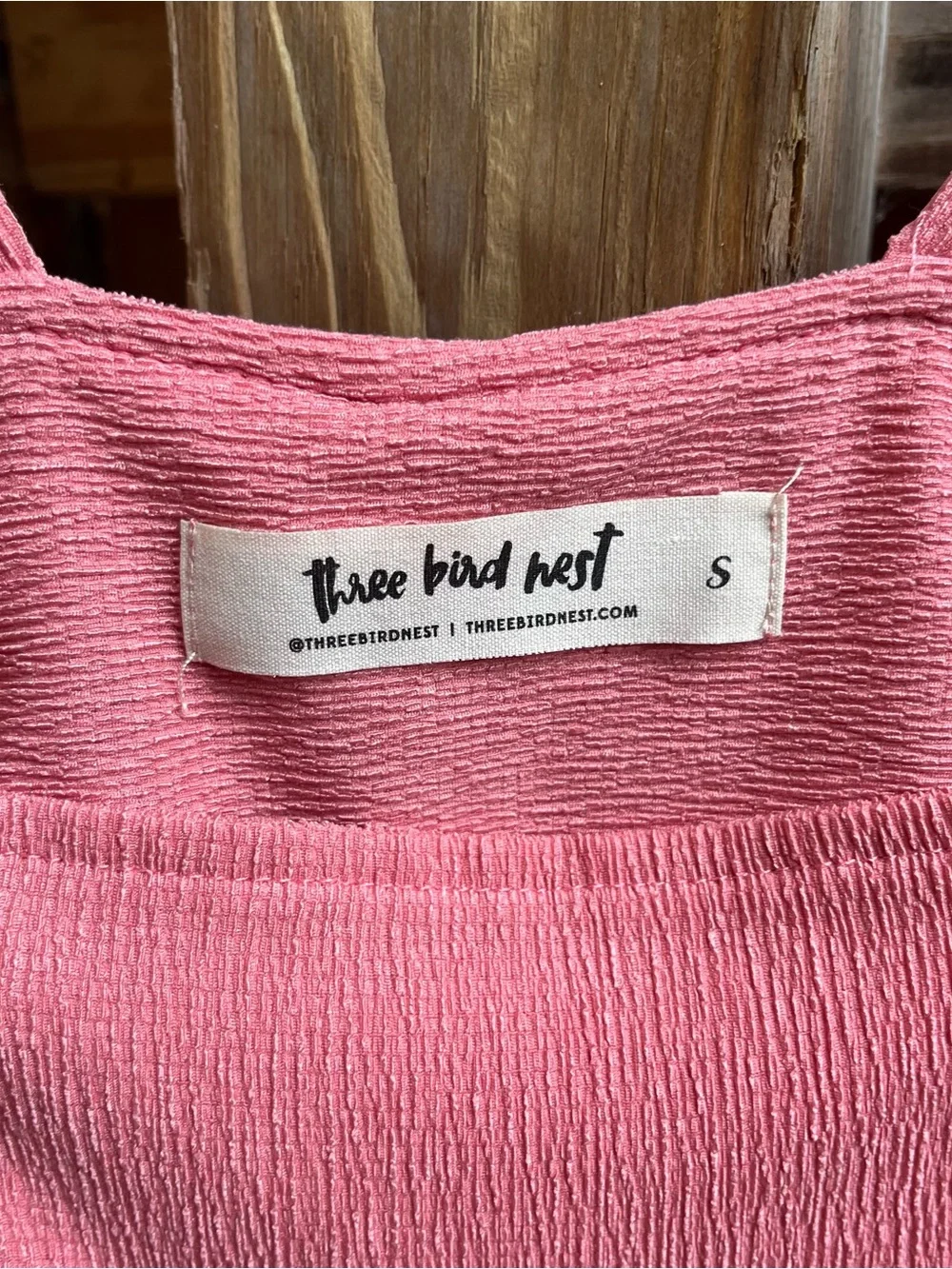 Three Bird Nest Rose Pink Wide Leg Jumpsuit Romper Boho - Picture 2 of 4